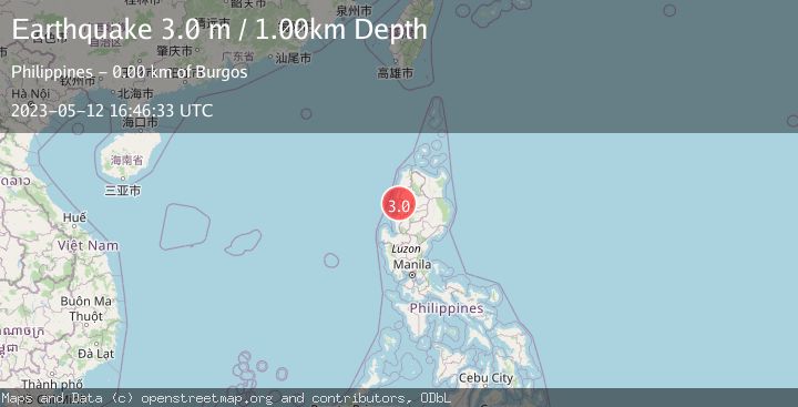Map of LUZON, PHILIPPINES