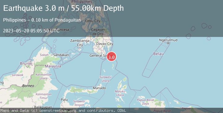Map of MINDANAO, PHILIPPINES