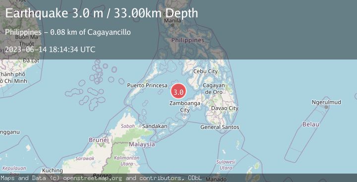 Map of MINDANAO, PHILIPPINES