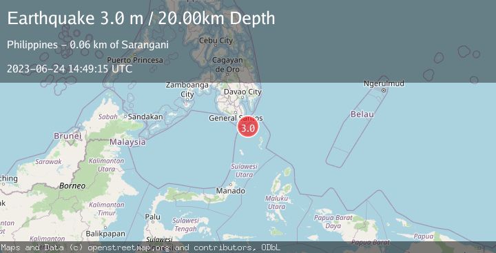 Map of MINDANAO, PHILIPPINES