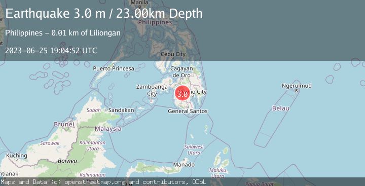 Map of MINDANAO, PHILIPPINES