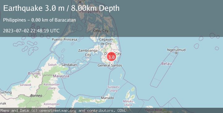 Map of MINDANAO, PHILIPPINES