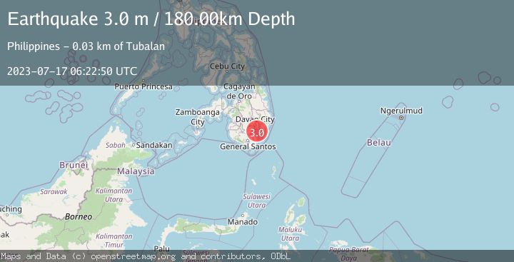 Map of MINDANAO, PHILIPPINES
