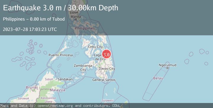 Map of MINDANAO, PHILIPPINES
