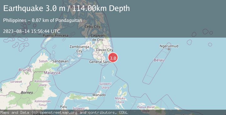 Map of MINDANAO, PHILIPPINES