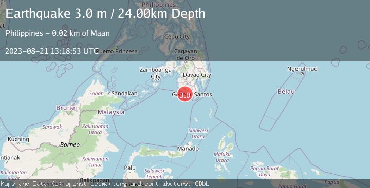 Map of MINDANAO, PHILIPPINES