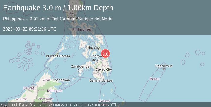 Map of MINDANAO, PHILIPPINES
