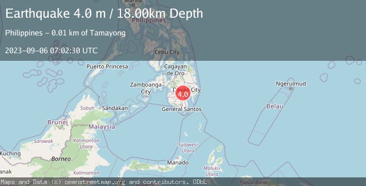 Map of MINDANAO, PHILIPPINES