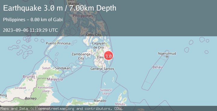 Map of MINDANAO, PHILIPPINES
