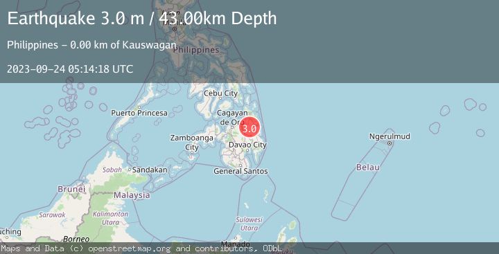 Map of MINDANAO, PHILIPPINES