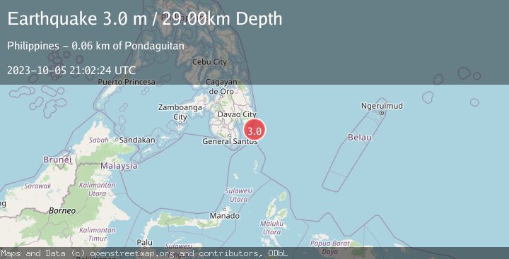 Map of MINDANAO, PHILIPPINES