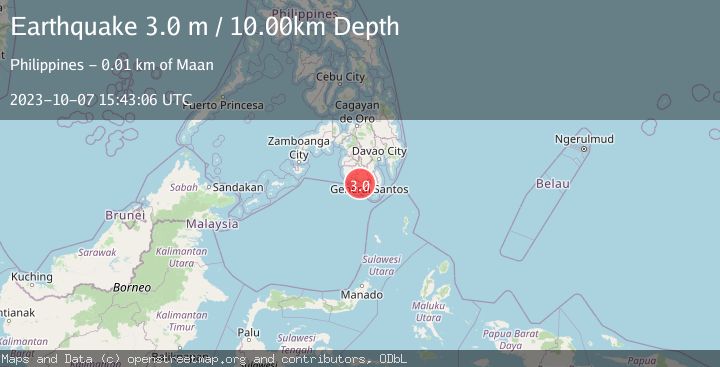 Map of MINDANAO, PHILIPPINES