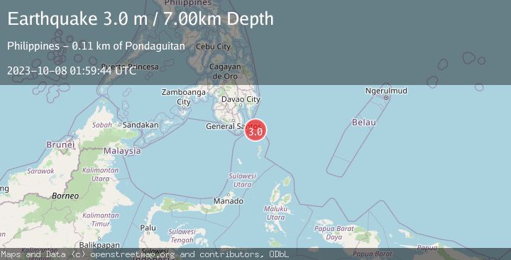 Map of MINDANAO, PHILIPPINES