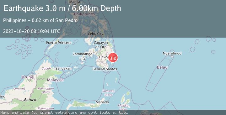 Map of MINDANAO, PHILIPPINES