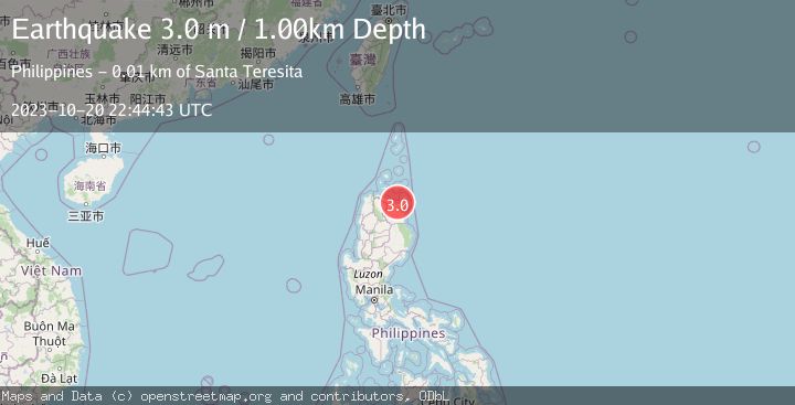 Map of LUZON, PHILIPPINES