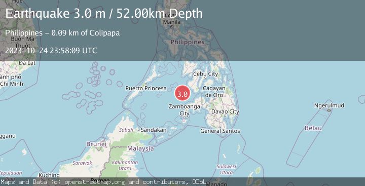 Map of MINDANAO, PHILIPPINES