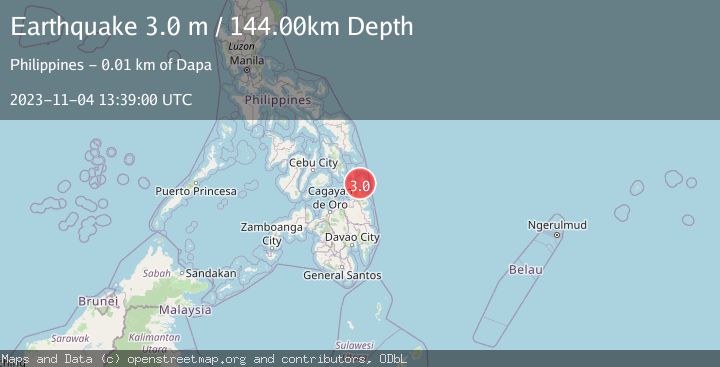 Map of MINDANAO, PHILIPPINES