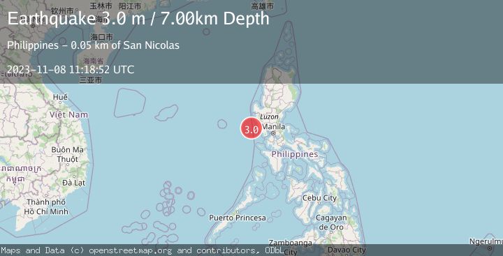 Map of LUZON, PHILIPPINES