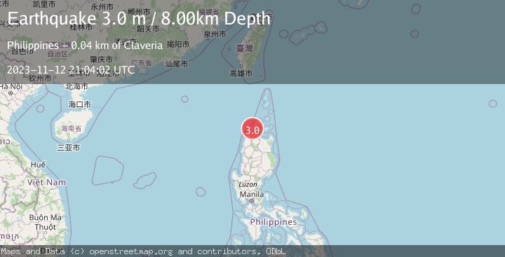 Map of LUZON, PHILIPPINES