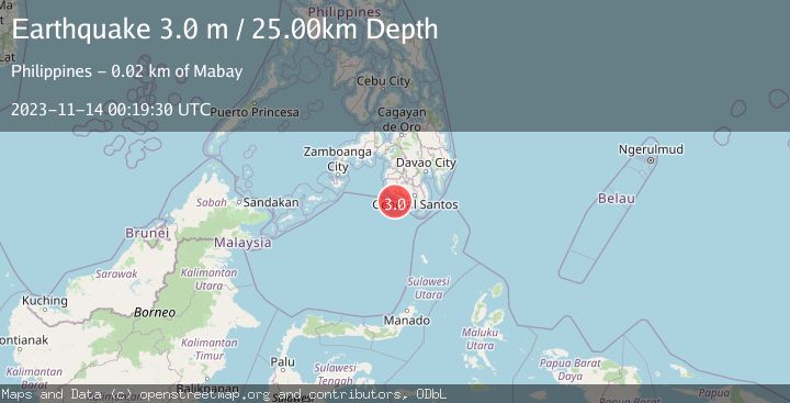 Map of MINDANAO, PHILIPPINES