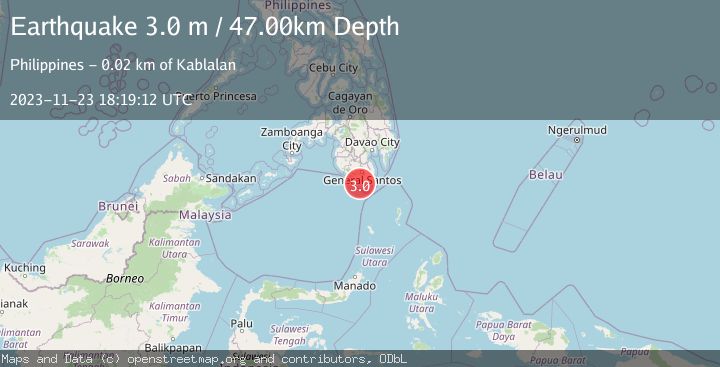 Map of MINDANAO, PHILIPPINES