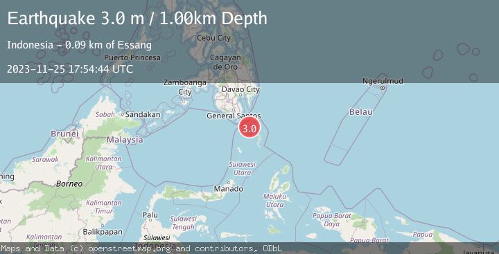 Map of MINDANAO, PHILIPPINES
