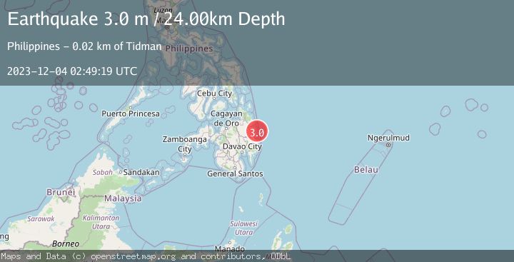 Map of MINDANAO, PHILIPPINES