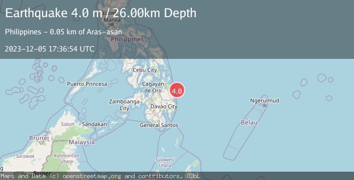 Map of MINDANAO, PHILIPPINES