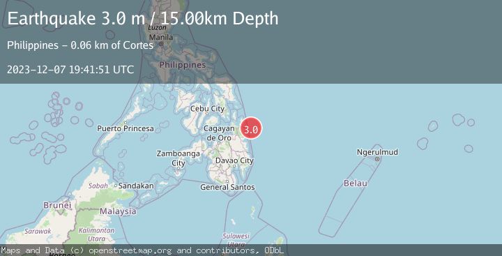 Map of MINDANAO, PHILIPPINES