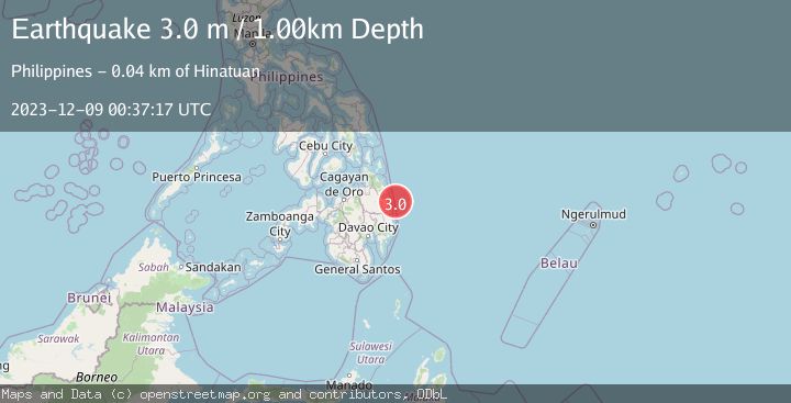 Map of MINDANAO, PHILIPPINES