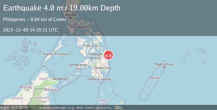Map of MINDANAO, PHILIPPINES
