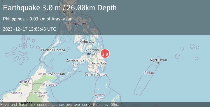 Map of MINDANAO, PHILIPPINES
