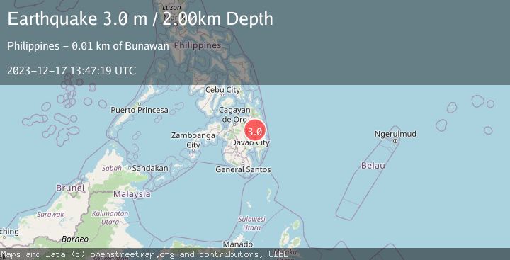Map of MINDANAO, PHILIPPINES