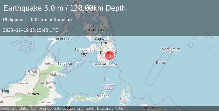Map of MINDANAO, PHILIPPINES