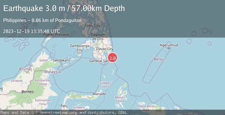 Map of MINDANAO, PHILIPPINES