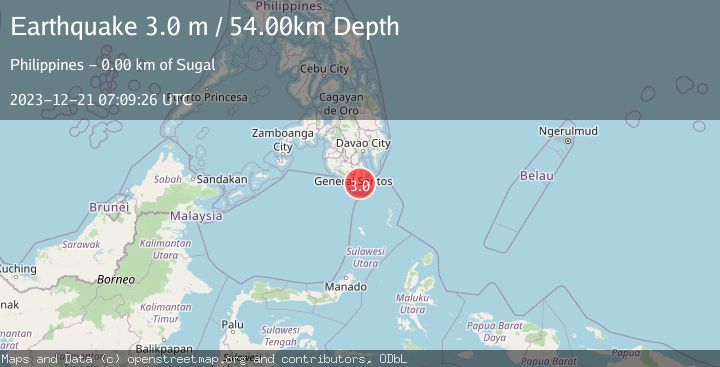 Map of MINDANAO, PHILIPPINES