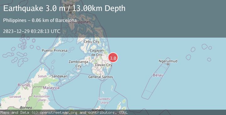 Map of MINDANAO, PHILIPPINES