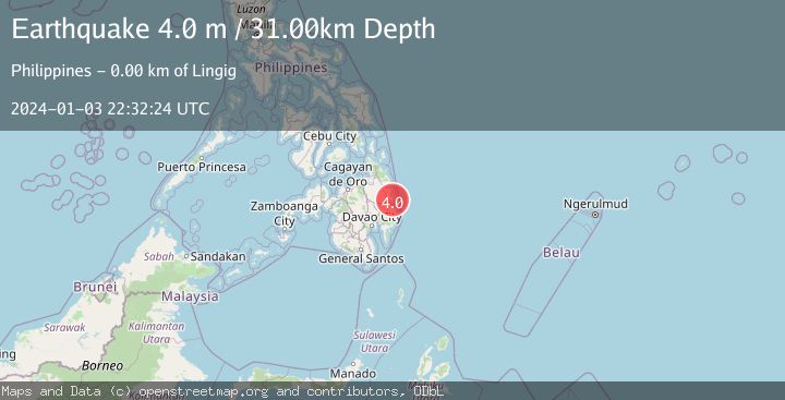 Map of MINDANAO, PHILIPPINES