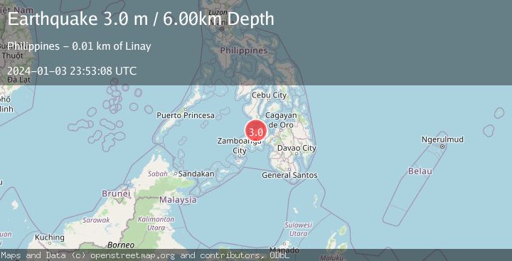 Map of MINDANAO, PHILIPPINES