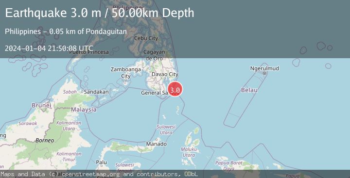 Map of MINDANAO, PHILIPPINES
