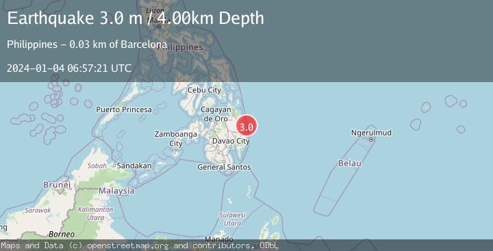 Map of MINDANAO, PHILIPPINES
