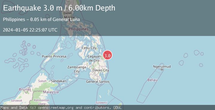 Map of MINDANAO, PHILIPPINES