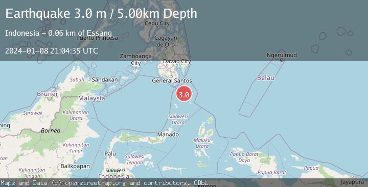 Map of KEPULAUAN TALAUD, INDONESIA