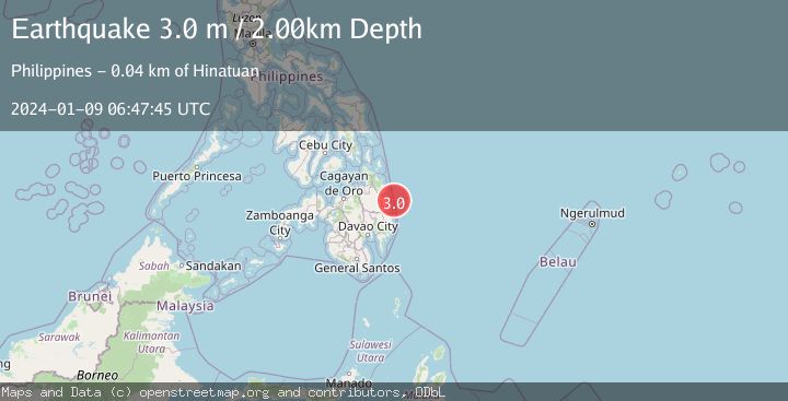 Map of MINDANAO, PHILIPPINES