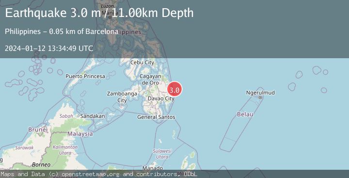 Map of MINDANAO, PHILIPPINES