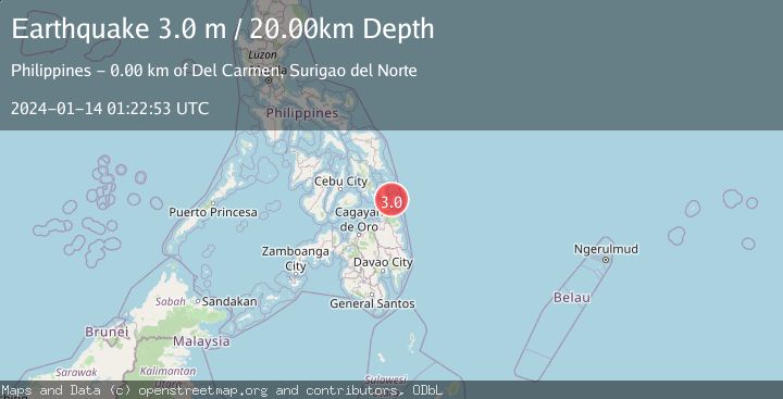 Map of MINDANAO, PHILIPPINES