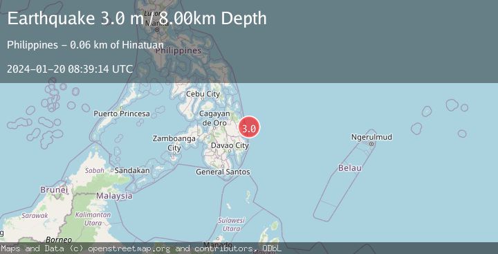 Map of MINDANAO, PHILIPPINES