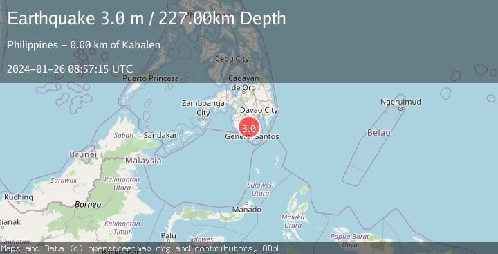 Map of MINDANAO, PHILIPPINES
