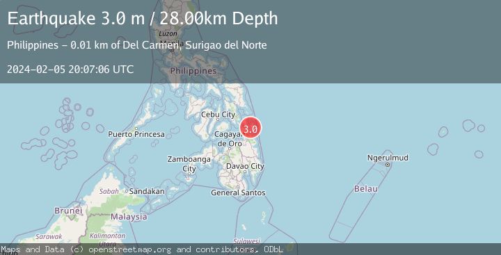 Map of MINDANAO, PHILIPPINES