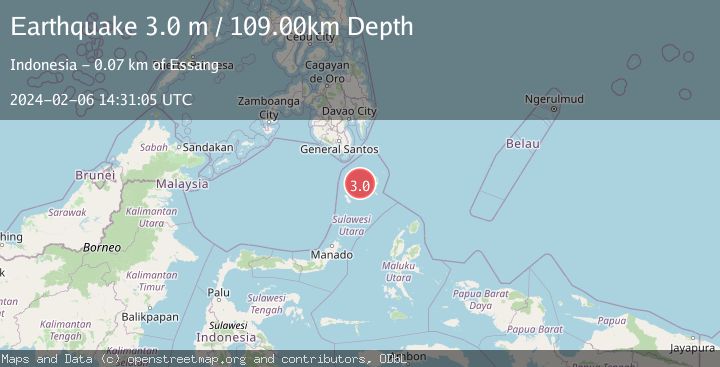 Map of KEPULAUAN TALAUD, INDONESIA
